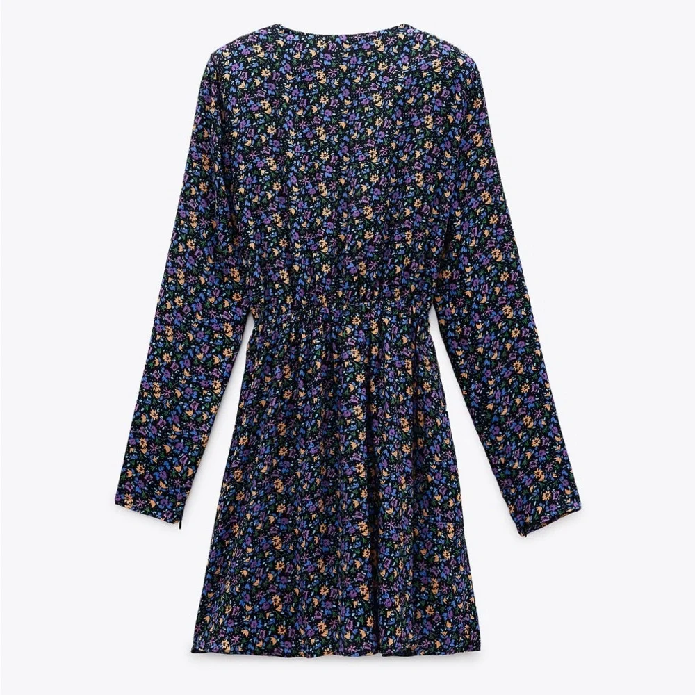 ZARA Shoulder ZARA BLUE FLORAL PRINTED Floral Print - Picture 7 of 15